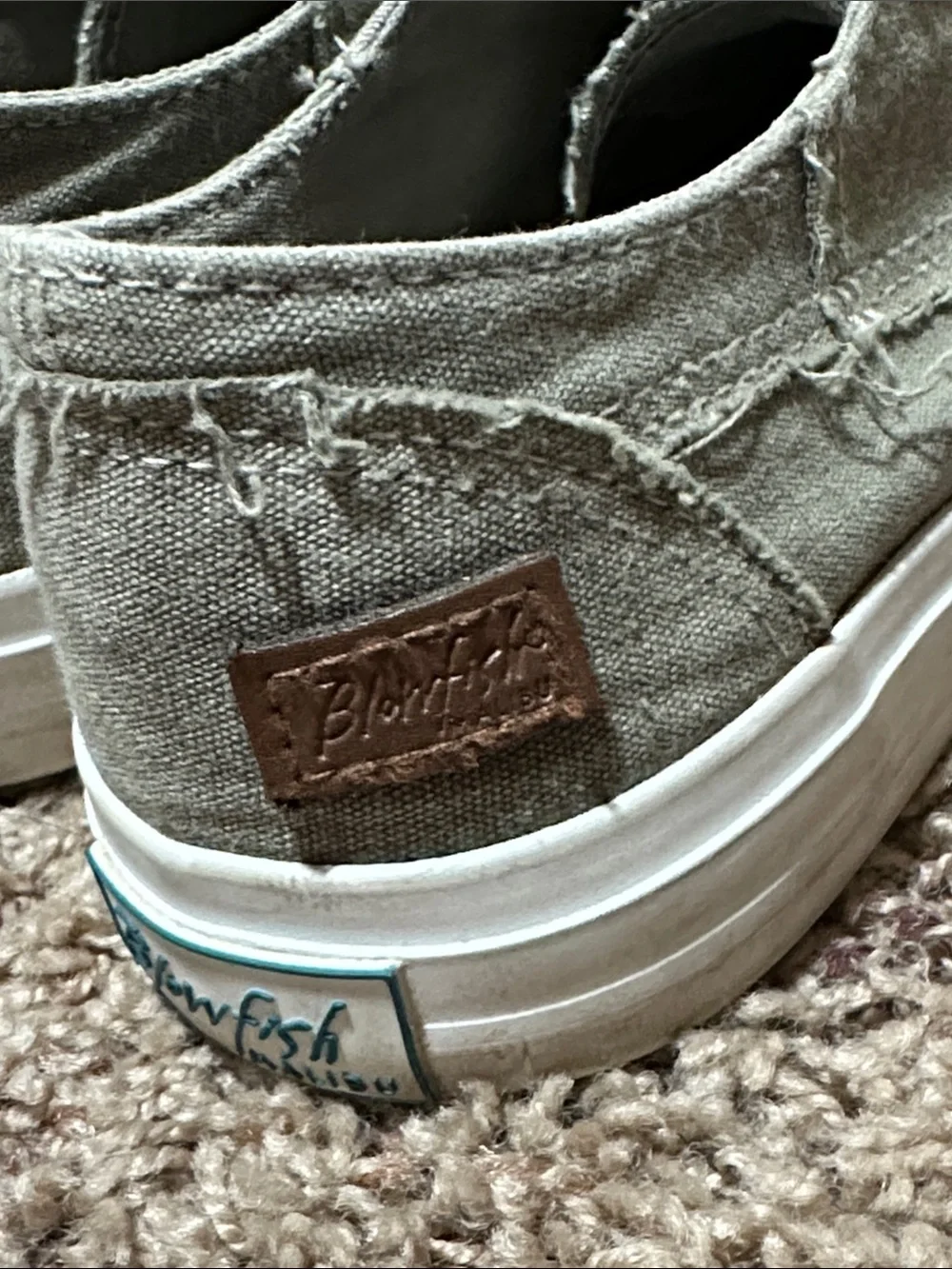 Blowfish Slip-On Canvas Sneakers in Olive Green